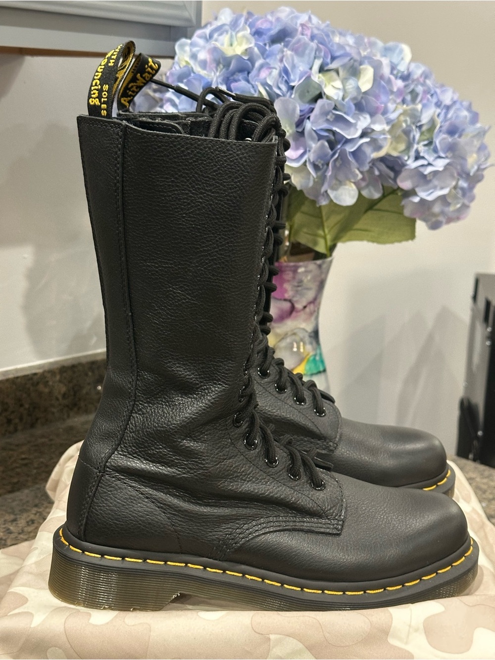 Dr. Martens Black Leather Side-Zip Boots